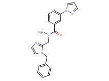N-[(1-benzyl-1H-imidazol-2-yl)methyl]-N-methyl-3-(1H-pyrazol-1-yl)benzamide
