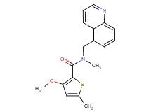 3-methoxy-N,5-dimethyl-N-(5-quinolinylmethyl)-2-thiophenecarboxamide
