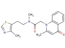 N-methyl-2-(2-methyl-4-oxoquinolin-1(4H)-yl)-N-[2-(4-methyl-1,3-thiazol-5-yl)ethyl]acetamide