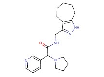 N-(1,4,5,6,7,8-hexahydrocyclohepta[c]pyrazol-3-ylmethyl)-2-pyridin-3-yl-2-pyrrolidin-1-ylacetamide