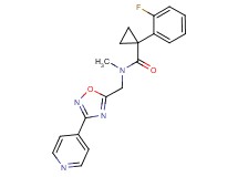 1-(2-fluorophenyl)-N-methyl-N-[(3-pyridin-4-yl-1,2,4-oxadiazol-5-yl)methyl]cyclopropanecarboxamide