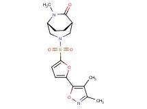 (1S*,5R*)-3-{[5-(3,4-dimethylisoxazol-5-yl)-2-furyl]sulfonyl}-6-methyl-3,6-diazabicyclo[3.2.2]nonan-7-one