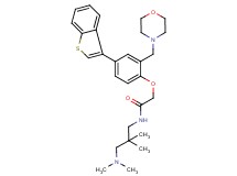 2-[4-(1-benzothien-3-yl)-2-(4-morpholinylmethyl)phenoxy]-N-[3-(dimethylamino)-2,2-dimethylpropyl]acetamide