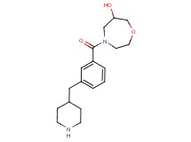 4-[3-(4-piperidinylmethyl)benzoyl]-1,4-oxazepan-6-ol hydrochloride