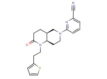 6-[(4aS*,8aR*)-2-oxo-1-[2-(2-thienyl)ethyl]octahydro-1,6-naphthyridin-6(2H)-yl]pyridine-2-carbonitrile
