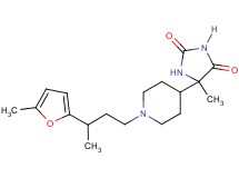 5-methyl-5-{1-[3-(5-methyl-2-furyl)butyl]-4-piperidinyl}-2,4-imidazolidinedione