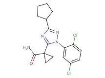 1-[3-cyclopentyl-1-(2,5-dichlorophenyl)-1H-1,2,4-triazol-5-yl]cyclopropanecarboxamide