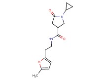 1-cyclopropyl-N-[2-(5-methyl-2-furyl)ethyl]-5-oxo-3-pyrrolidinecarboxamide
