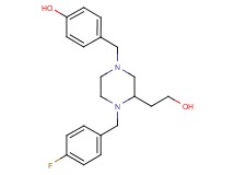 4-{[4-(4-fluorobenzyl)-3-(2-hydroxyethyl)-1-piperazinyl]methyl}phenol