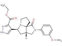ethyl 4-[(3aS*,5S*,9aS*)-2-(3-methoxyphenyl)-1-oxooctahydro-7H-pyrrolo[3,4-g]pyrrolizin-5-yl]-1H-pyrazole-3-carboxylate
