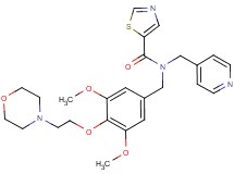 N-{3,5-dimethoxy-4-[2-(4-morpholinyl)ethoxy]benzyl}-N-(4-pyridinylmethyl)-1,3-thiazole-5-carboxamide