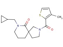 7-(cyclopropylmethyl)-2-[(3-methyl-2-thienyl)carbonyl]-2,7-diazaspiro[4.5]decan-6-one
