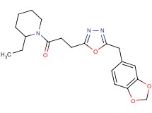1-{3-[5-(1,3-benzodioxol-5-ylmethyl)-1,3,4-oxadiazol-2-yl]propanoyl}-2-ethylpiperidine