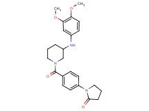 1-[4-({3-[(3,4-dimethoxyphenyl)amino]-1-piperidinyl}carbonyl)phenyl]-2-pyrrolidinone