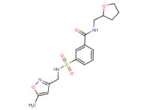 3-({[(5-methylisoxazol-3-yl)methyl]amino}sulfonyl)-N-(tetrahydrofuran-2-ylmethyl)benzamide