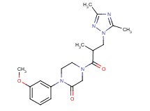 4-[3-(3,5-dimethyl-1H-1,2,4-triazol-1-yl)-2-methylpropanoyl]-1-(3-methoxyphenyl)-2-piperazinone