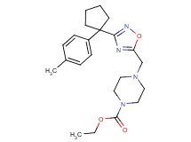 ethyl 4-({3-[1-(4-methylphenyl)cyclopentyl]-1,2,4-oxadiazol-5-yl}methyl)-1-piperazinecarboxylate