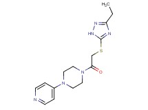 1-{[(3-ethyl-1H-1,2,4-triazol-5-yl)thio]acetyl}-4-(4-pyridinyl)piperazine trifluoroacetate
