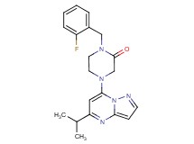 1-(2-fluorobenzyl)-4-(5-isopropylpyrazolo[1,5-a]pyrimidin-7-yl)piperazin-2-one