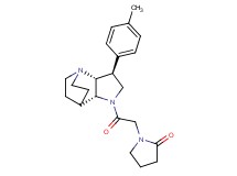 1-{2-[(2R*,3S*,6R*)-3-(4-methylphenyl)-1,5-diazatricyclo[5.2.2.0~2,6~]undec-5-yl]-2-oxoethyl}-2-pyrrolidinone