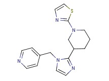 4-({2-[1-(1,3-thiazol-2-yl)-3-piperidinyl]-1H-imidazol-1-yl}methyl)pyridine