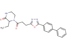 4-{3-[5-(4-biphenylyl)-1,3,4-oxadiazol-2-yl]propanoyl}-3-ethyl-2-piperazinone
