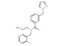 N-(2-fluorobenzyl)-N-propyl-3-(1H-pyrazol-1-ylmethyl)benzamide