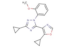 3-cyclopropyl-5-(5-cyclopropyl-1,3-oxazol-4-yl)-1-(2-methoxyphenyl)-1H-1,2,4-triazole