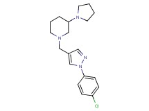 1-{[1-(4-chlorophenyl)-1H-pyrazol-4-yl]methyl}-3-(1-pyrrolidinyl)piperidine