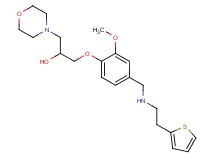 1-[2-methoxy-4-({[2-(2-thienyl)ethyl]amino}methyl)phenoxy]-3-(4-morpholinyl)-2-propanol