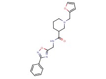 1-(2-furylmethyl)-N-[(3-phenyl-1,2,4-oxadiazol-5-yl)methyl]-3-piperidinecarboxamide
