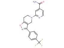 2-[3-[4-(trifluoromethyl)phenyl]-6,7-dihydroisoxazolo[4,5-c]pyridin-5(4H)-yl]isonicotinamide