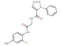 N-{2-[(2-fluoro-4-methylphenyl)amino]-2-oxoethyl}-1-phenyl-1H-1,2,3-triazole-5-carboxamide