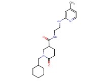 1-(cyclohexylmethyl)-N-{2-[(4-methyl-2-pyridinyl)amino]ethyl}-6-oxo-3-piperidinecarboxamide