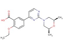 5-{2-[(2R*,6S*)-2,6-dimethylmorpholin-4-yl]pyrimidin-4-yl}-2-ethoxybenzoic acid