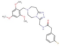 2-(3-fluorophenyl)-N-{[7-(2,4,6-trimethoxybenzyl)-6,7,8,9-tetrahydro-5H-[1,2,4]triazolo[4,3-d][1,4]diazepin-3-yl]methyl}acetamide