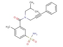 5-(aminosulfonyl)-N-isobutyl-2-methyl-N-(3-phenylprop-2-yn-1-yl)benzamide