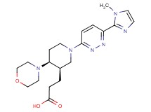 3-{(3R*,4S*)-1-[6-(1-methyl-1H-imidazol-2-yl)pyridazin-3-yl]-4-morpholin-4-ylpiperidin-3-yl}propanoic acid