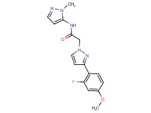 2-[3-(2-fluoro-4-methoxyphenyl)-1H-pyrazol-1-yl]-N-(1-methyl-1H-pyrazol-5-yl)acetamide