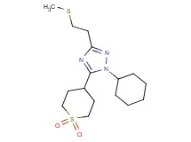1-cyclohexyl-5-(1,1-dioxidotetrahydro-2H-thiopyran-4-yl)-3-[2-(methylthio)ethyl]-1H-1,2,4-triazole