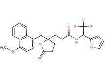 3-{2-[(4-methoxy-1-naphthyl)methyl]-5-oxo-2-pyrrolidinyl}-N-[2,2,2-trifluoro-1-(2-furyl)ethyl]propanamide