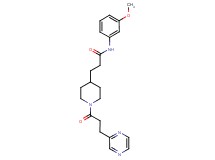 N-(3-methoxyphenyl)-3-{1-[3-(2-pyrazinyl)propanoyl]-4-piperidinyl}propanamide