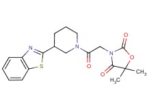 3-{2-[3-(1,3-benzothiazol-2-yl)piperidin-1-yl]-2-oxoethyl}-5,5-dimethyl-1,3-oxazolidine-2,4-dione