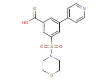 3-pyridin-4-yl-5-(thiomorpholin-4-ylsulfonyl)benzoic acid