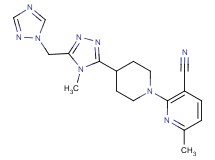 6-methyl-2-{4-[4-methyl-5-(1H-1,2,4-triazol-1-ylmethyl)-4H-1,2,4-triazol-3-yl]piperidin-1-yl}nicotinonitrile