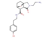 (1R*,5S*,6R*,7S*)-3-(2-aminoethyl)-N-[2-(4-hydroxyphenyl)ethyl]-4-oxo-10-oxa-3-azatricyclo[5.2.1.0~1,5~]decane-6-carboxamide