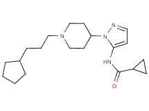N-{1-[1-(3-cyclopentylpropyl)-4-piperidinyl]-1H-pyrazol-5-yl}cyclopropanecarboxamide