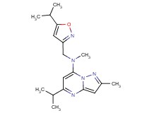 5-isopropyl-N-[(5-isopropyl-3-isoxazolyl)methyl]-N,2-dimethylpyrazolo[1,5-a]pyrimidin-7-amine