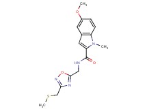 5-methoxy-1-methyl-N-({3-[(methylthio)methyl]-1,2,4-oxadiazol-5-yl}methyl)-1H-indole-2-carboxamide