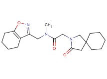 N-methyl-2-(3-oxo-2-azaspiro[4.5]dec-2-yl)-N-(4,5,6,7-tetrahydro-1,2-benzisoxazol-3-ylmethyl)acetamide